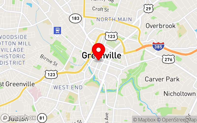 Map for Southeastern School Behavioral Health Conference at Hyatt Regency, Greenville, SC