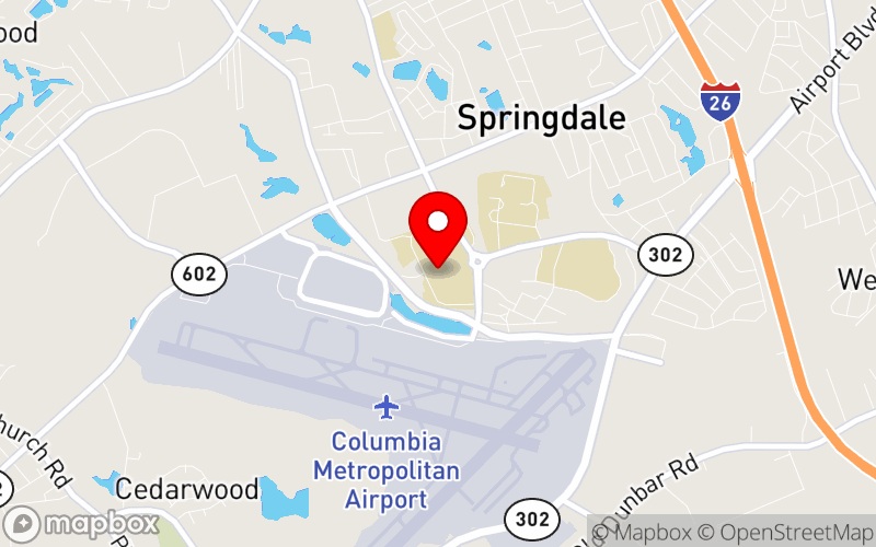 Map for 2026 Annual Conference: The Heart of Healing at 1260 Lexington Dr., Columbia, SC 21970