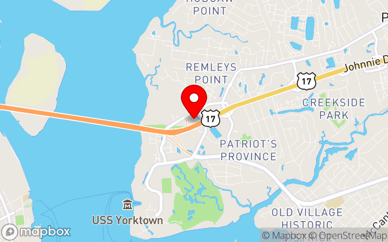 Map for 2026 Annual Conference at 250 Johnnie Dodds Blvd, Mt Pleasant, SC 29464