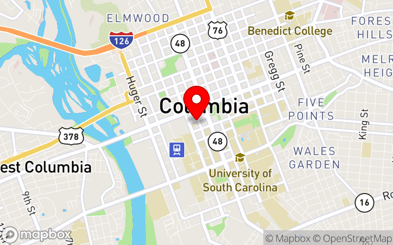 Map for 2026 SC Psychiatric Annual Conference at 924 Senate St, Columbia, SC 29201