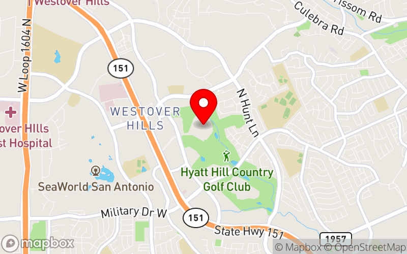 Map for TNP's 2026 Pharmacology Conference and Mental Health Pre-Con at 9800 Hyatt Resort Drive, San Antonio, Texas 78251, United States