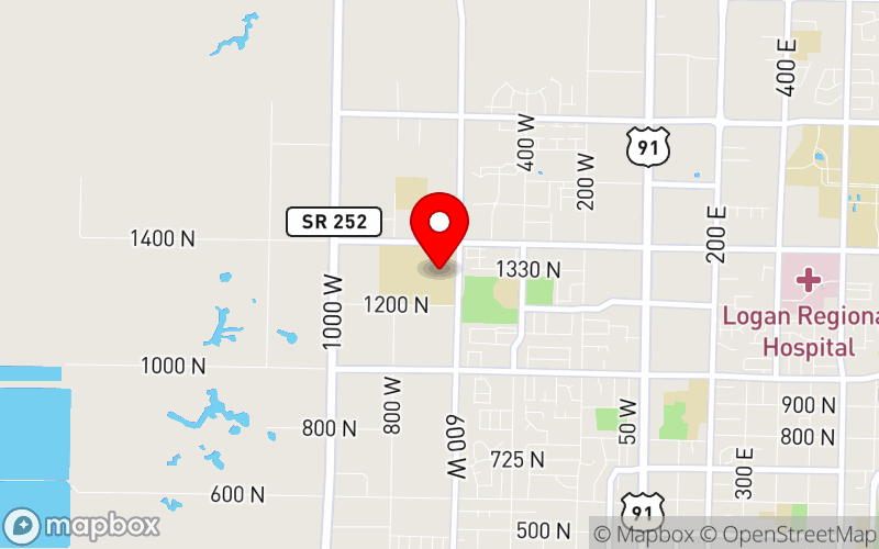 Map for 2026 UMHCA Annual Conference at 1301 North 600 West, Logan, UT