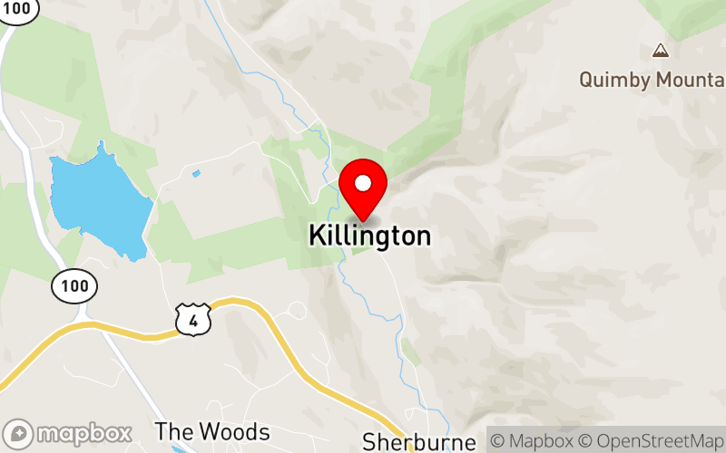 Map for 2026 DMH Conference at Killington, Vermont