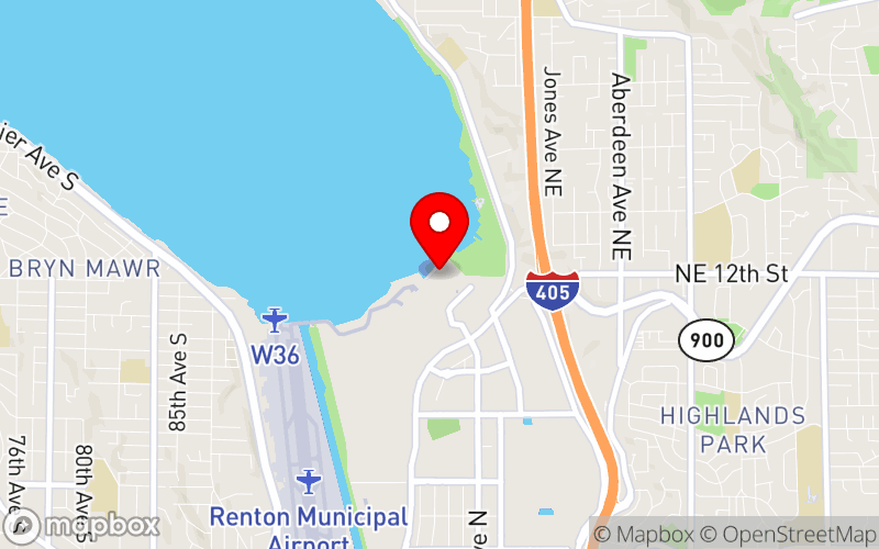 Map for Reclaiming Wellness Conference at 1053 Lake Washington Blvd. North, Renton, WA 98056
