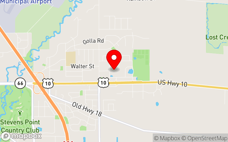 Map for Circles of Life Conference at 1001 Amber Avenue, Stevens Point, WI 54482