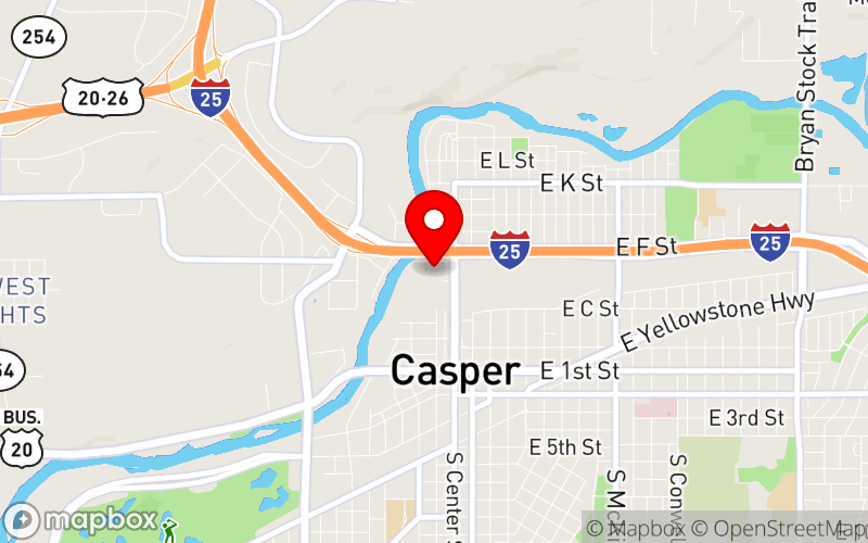Map for Wyoming Pediatric Mental Health Symposium at 123 West E Street, Casper, WY, 82601, United States