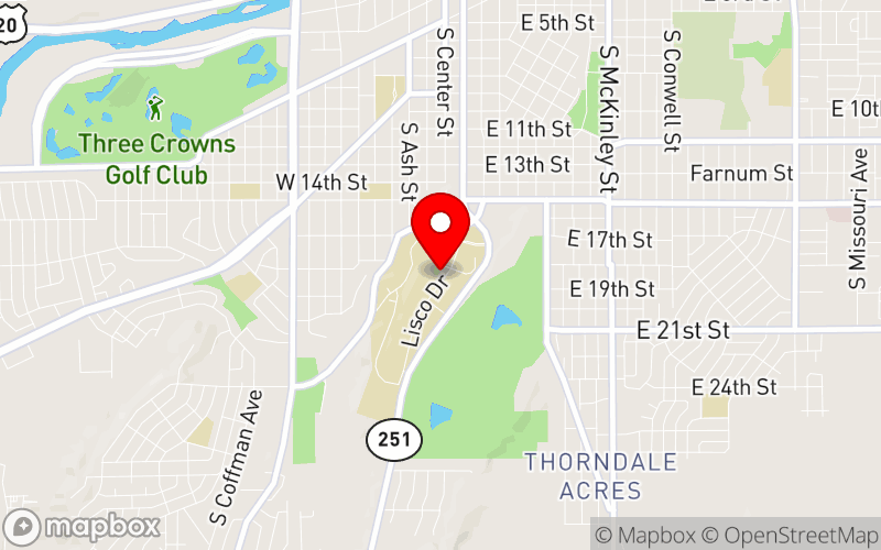 Map for WCA Spring Wellness Conference at 1910 Lisco Dr, Casper, WY 82601, USA