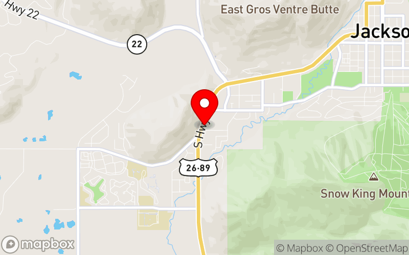 Map for Spring Mental Health CEU Conference at Suite 201, 690 South Highway 89, Jackson, WY 83001