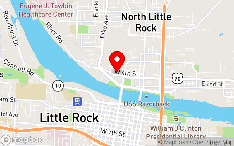 Map for CHCA Annual Conference at 706 W. 4th Street, North Little Rock, AR 72114