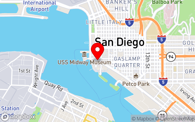 Map for CME Conference - San Diego, California | Sept 8-11, 2027 | Hospital Medicine at 601 Pacific Highway, San Diego, California 92101