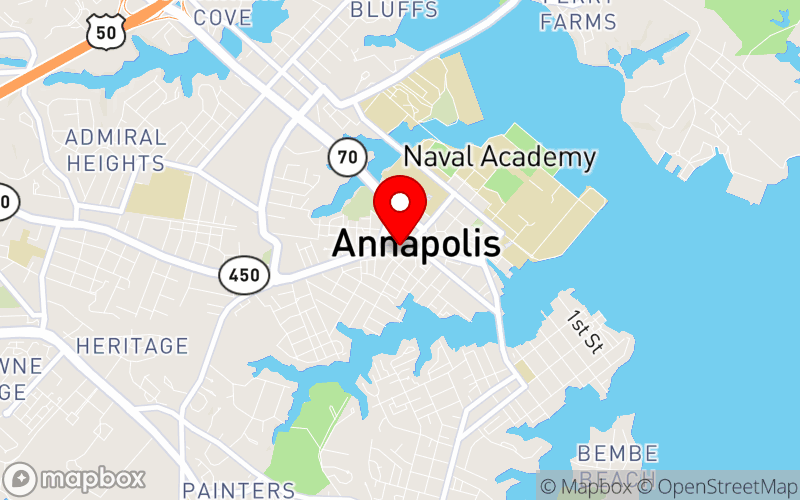 Map for Measurement-Based Care Implementation at 23 West Street, 2nd Floor, Annapolis, MD 21401