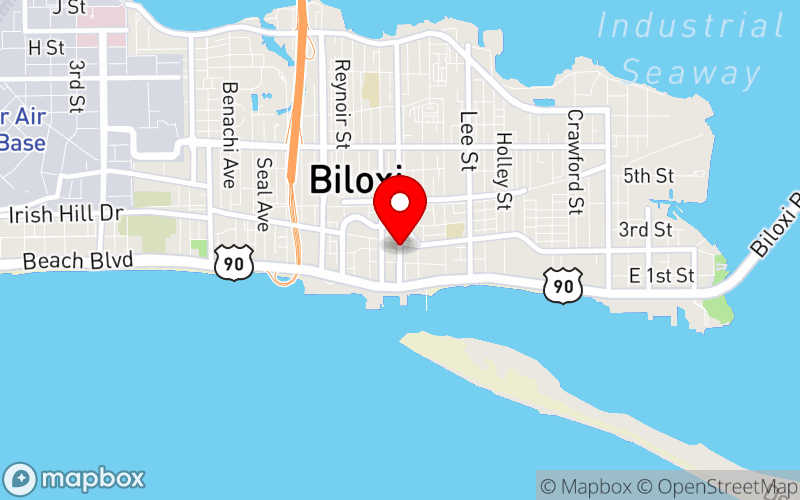 Map for 2027 INHA Summer Conference at Beau Rivage Resort & Casino, Biloxi, MS