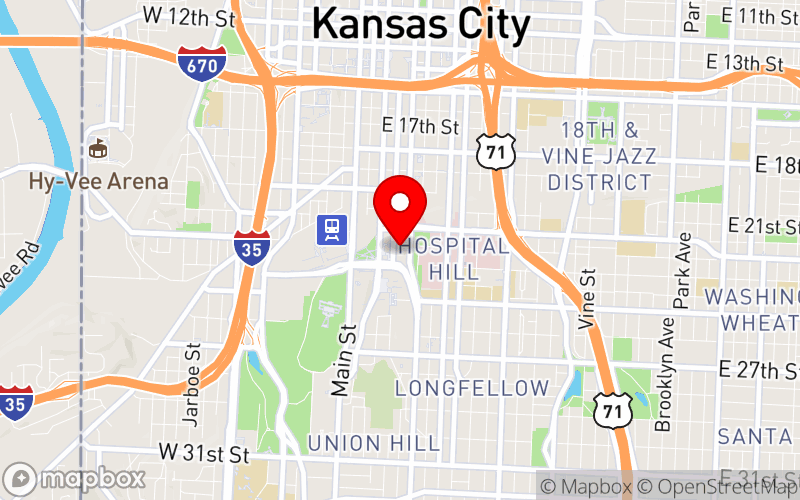 Map for 45th Annual Midwest Symposium for Leadership in Behavior Disorders at 2345 McGee Street, Kansas City, MO 64108