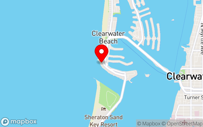 Map for 2028 Winter Conference & Annual Meeting at 430 South Gulfview Blvd, Clearwater Beach, FL 33767